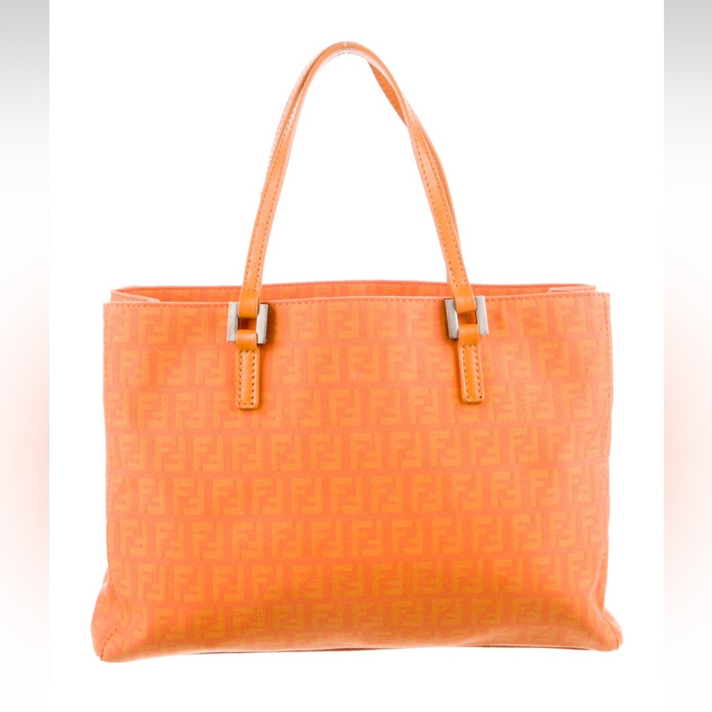 Fendi Orange Structured Tote
